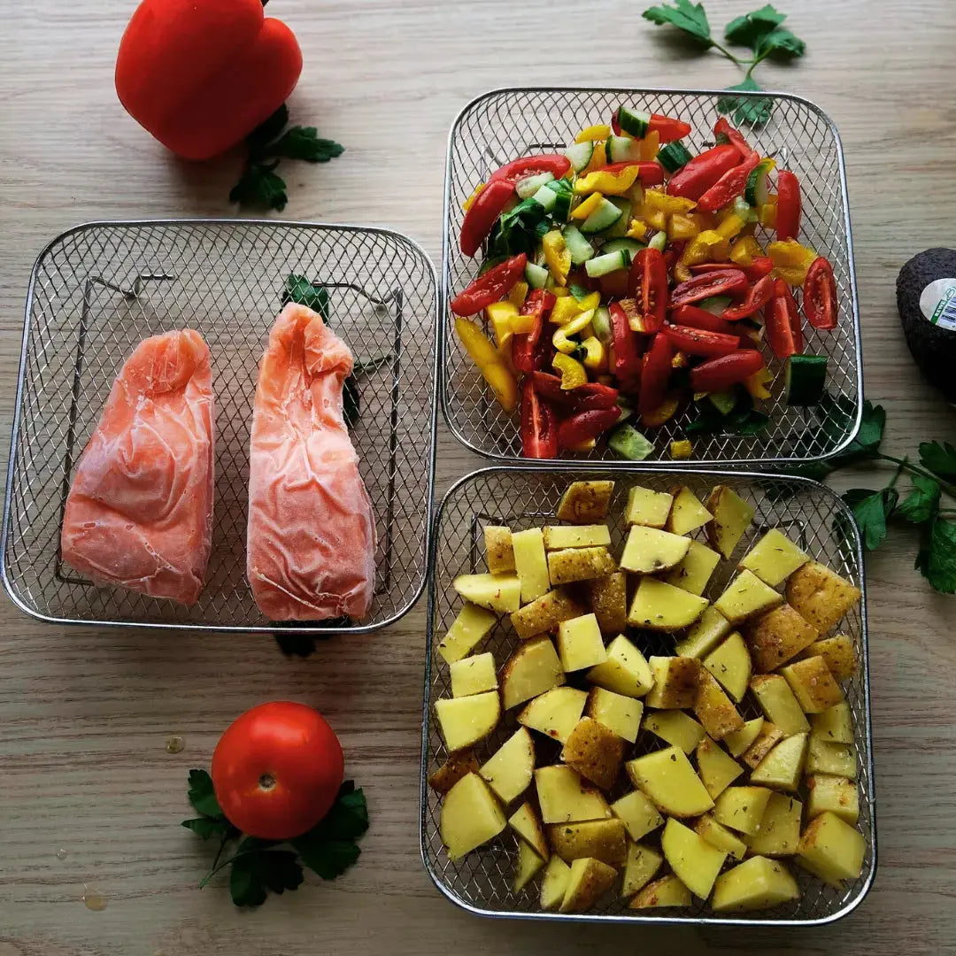 1+2 Gratis | Stapelbare Frittierkörbe - Mehr Platz, besseres Garen