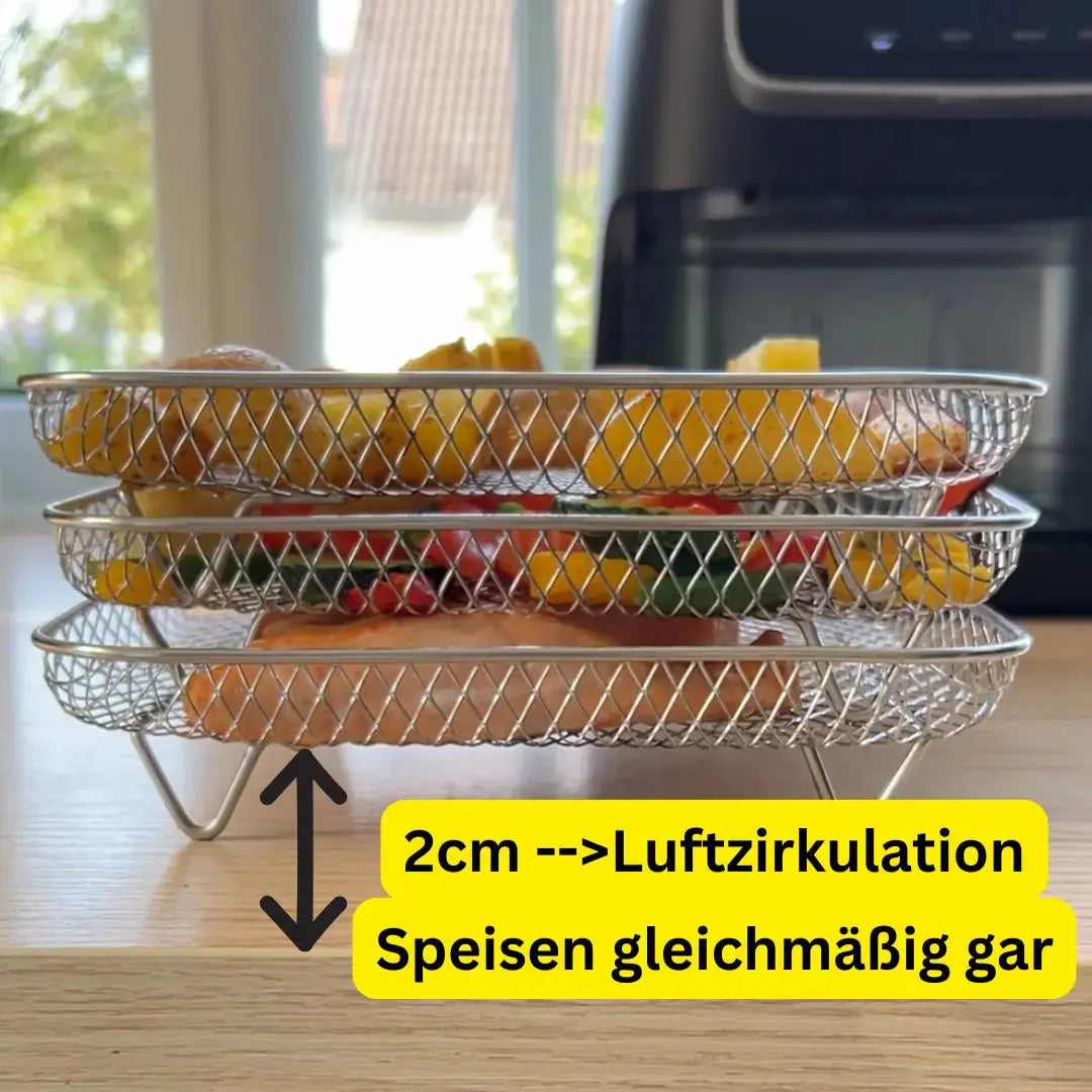 1+2 Gratis | Stapelbare Frittierkörbe - Mehr Platz, besseres Garen